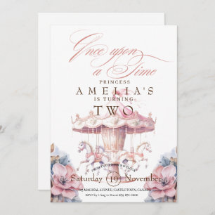 Fairy Princess Blume Pink Birthday Party Einladung