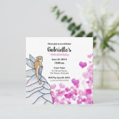 Fairy Princess Bride Dress Fashion Pink Hearts Inv (Stehend Vorderseite)