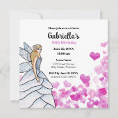 Fairy Princess Bride Dress Fashion Pink Hearts Inv (Vorderseite)