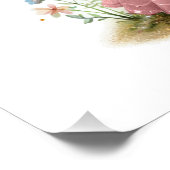 Fairy Princess Butterfly Monogram Inspiration Poster (Ecke)