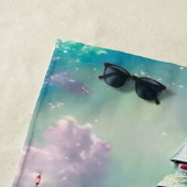 Fairy Princess Castle Mauve Pink Green Strandtuch (Beispiel)