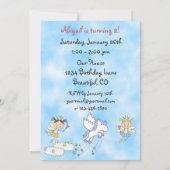 Fairy Princess, Castle und Pegasus Birthday Einlad Einladung (Rückseite)