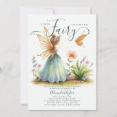 Fairy Princess Enchanted Emerald Baby Girl Shower Einladung (Vorderseite)