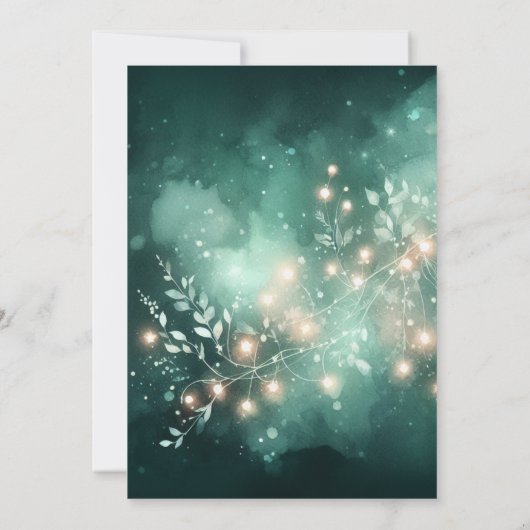 Fairy Princess Enchanted Emerald Baby Girl Shower Einladung (Rückseite)