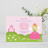 Fairy Princess Geburtstagspartei Einladung (Stehend Vorderseite)