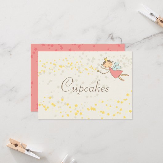 Fairy Princess Geburtstagsparty Dekorationstisch Einladung (Vorderseite/Rückseite Beispiel)