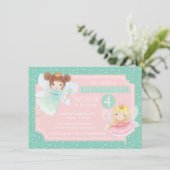 Fairy Princess Geburtstagsparty Einladung (Stehend Vorderseite)