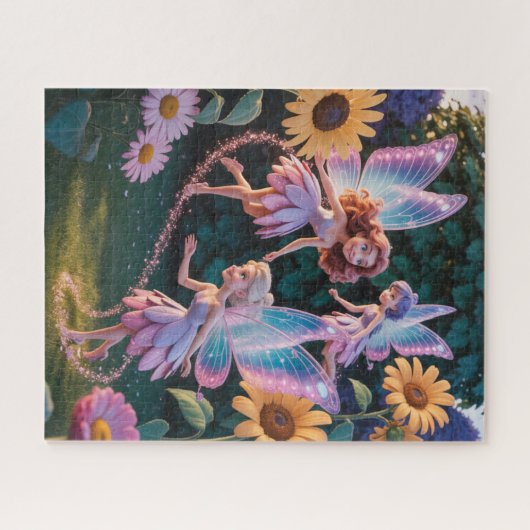 Fairy Princess in a flower garden Puzzle (Horizontal)