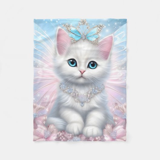 Fairy Princess Kitten Fleecedecke (Vorderseite)