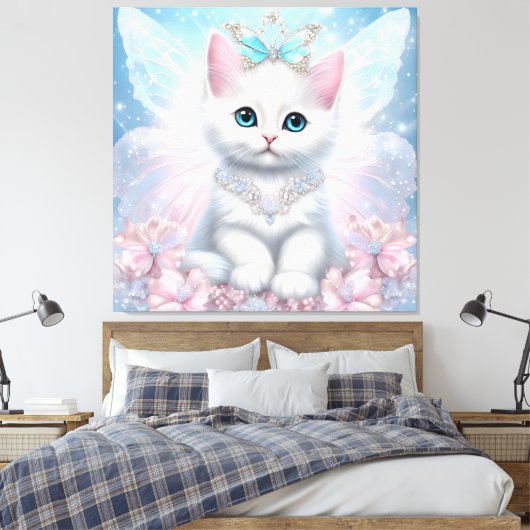 Fairy Princess Kitten Leinwanddruck (Insitu (Schlafzimmer))