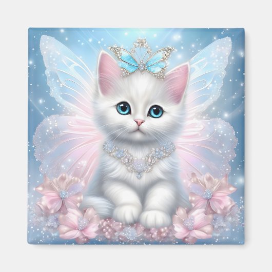 Fairy Princess Kitten Magnet (Vorne)