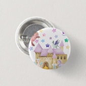 Fairy Princess Magical Castle Gastgeschenk Button (Vorne & Hinten)