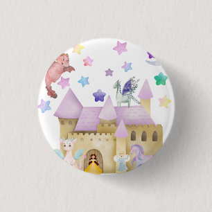 Fairy Princess Magical Castle Gastgeschenk Button