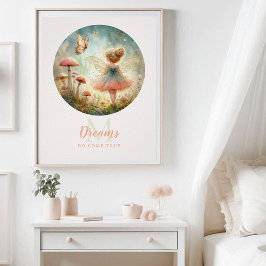 Fairy Princess Magical Garden Dreamy Inspiration Poster