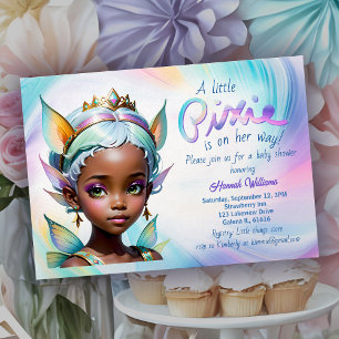 Fairy Princess Magical Pixie African Baby Dusche Einladung