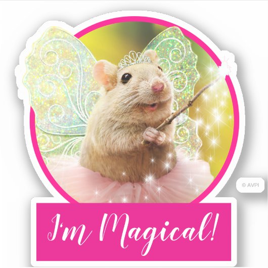 Fairy Princess Maus Aufkleber (Vorderseite)