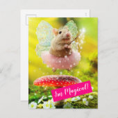 Fairy Princess Maus Einladungspostkarte (Vorne/Hinten)