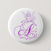 Fairy Princess Monogram - A-Button Button (Vorderseite)