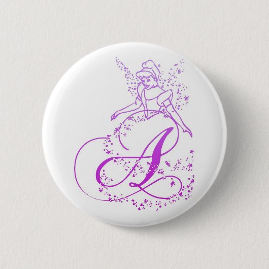 Fairy Princess Monogram - A-Button Button (Vorderseite)