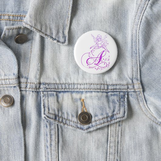 Fairy Princess Monogram - A-Button Button (Beispiel)