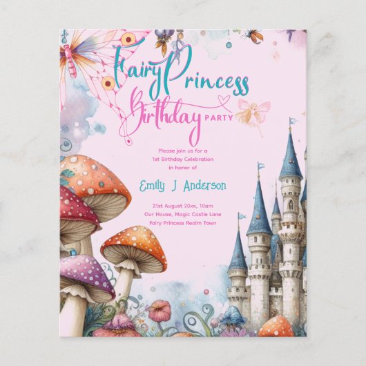 Fairy Princess Party Magical Birthday Bash (Vorderseite)