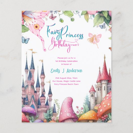 Fairy Princess Party Magical Birthday Bash (Vorderseite)