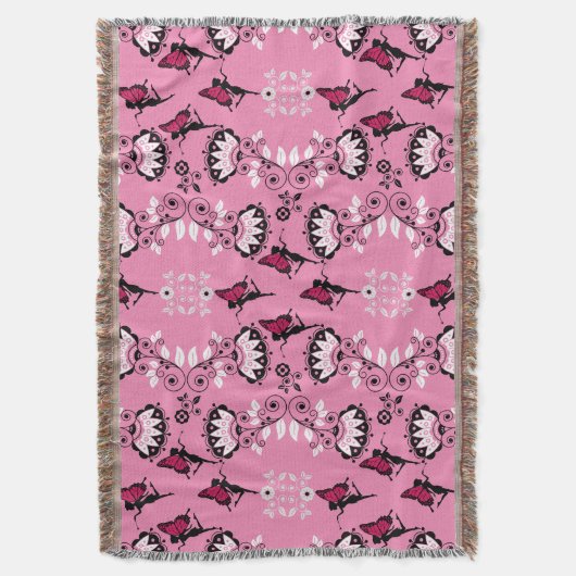 Fairy Princess Pattern Print Decke (Vorderseite Vertikal)
