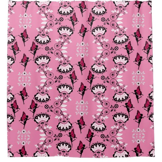 Fairy Princess Pattern Print Duschvorhang (Vorderseite)