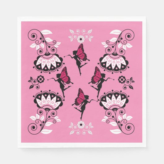Fairy Princess Pattern Print Serviette (Vorderseite)