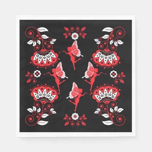 Fairy Princess Pattern Print Serviette (Vorderseite)