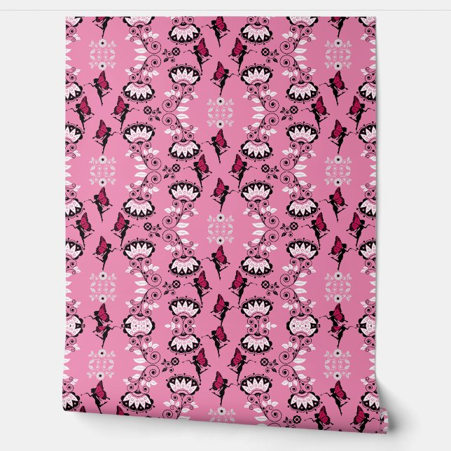 Fairy Princess Pattern Print Tapete (Abrollen)