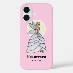 Fairy Princess Petal Dress Illustration iPhone 16 Hülle