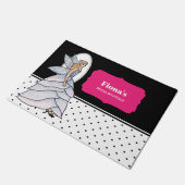 Fairy Princess Petal Dress Illustration Fußmatte (Schrägansicht)