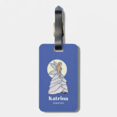 Fairy Princess Petal Dress Illustration Gepäckanhänger (Rückseite vertikal)