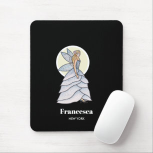 Fairy Princess Petals Fashion Illustration Mousepad
