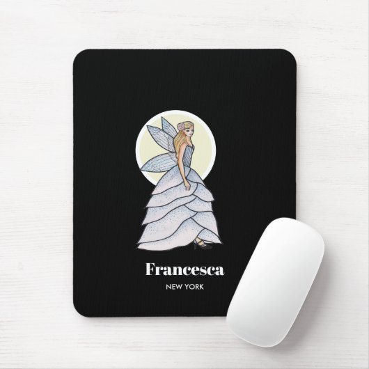 Fairy Princess Petals Fashion Illustration Mousepad (Mit Mouse)