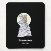 Fairy Princess Petals Fashion Illustration Mousepad (Vorne)