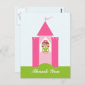 Fairy Princess Schloss danke Postkarte (Vorne/Hinten)