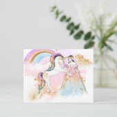 Fairy Princess Unicorn Postkarte (Stehend Vorderseite)