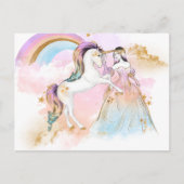 Fairy Princess Unicorn Postkarte (Vorderseite)