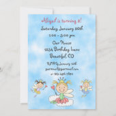 Fairy Princesses and Castle Einladung zum Geburtst (Rückseite)