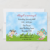 Fairy Princesses and Garden Geburtstag Einladung (Rückseite)