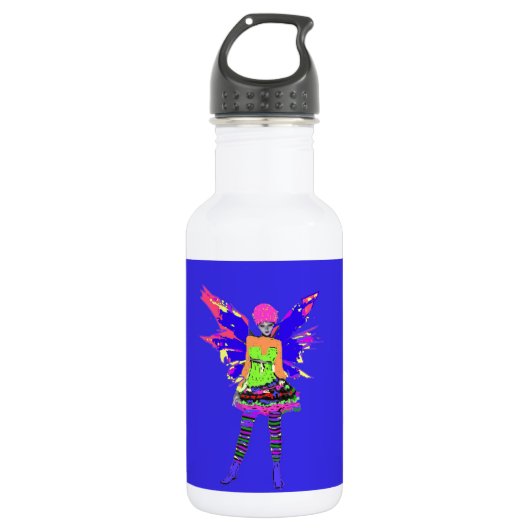 Fairy Punk Pop Art Edelstahlflasche (Vorderseite)
