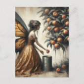 Fairy Putting Paches in einer Dose Postkarte (Vorderseite)