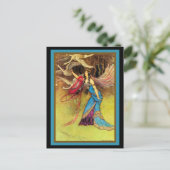 Fairy Queen and Birds Postkarte (Stehend Vorderseite)
