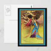 Fairy Queen and Birds Postkarte (Vorne/Hinten)