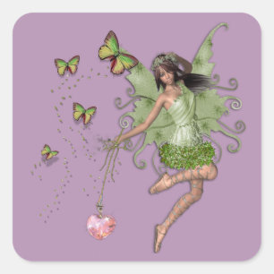 Fairy Queen-Geschenk Quadratischer Aufkleber
