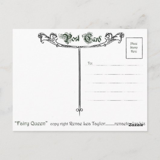 Fairy Queen Postkarte (Rückseite)