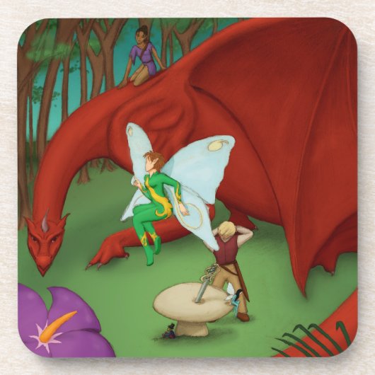 Fairy Quest Getränkeuntersetzer (Vorderseite)