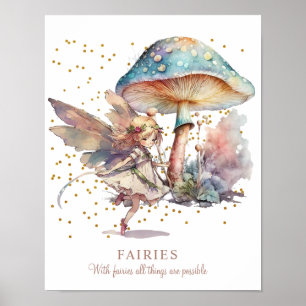Fairy Quote Girl's Room Poster